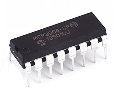 Microchip MCP3008-I/P 10-Bit ADC with SPI