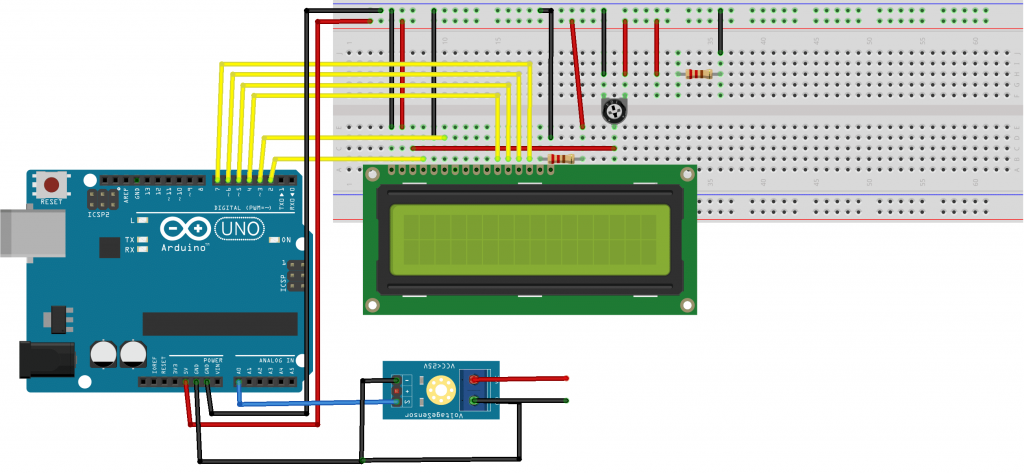 Arduino-Uno- voltage sensor